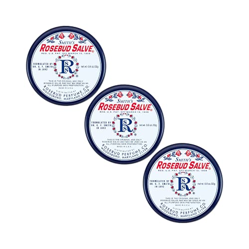 Smith's Rose bud Lip Balm Bulk- 3x0.5oz Premium All Purpose Lip Gloss Tubes & 3x0.8oz Lip Treatment Salve- Rosebud Trio Lip Balm Tubes for Plump Lips & Cracked Skin Care - Christmas Gift Set, EBook