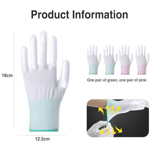 4 Pcs heat gloves for hair styling,Professional curling iron glove,heat resistant gloves for flat Iron and Curling Wand Suitable