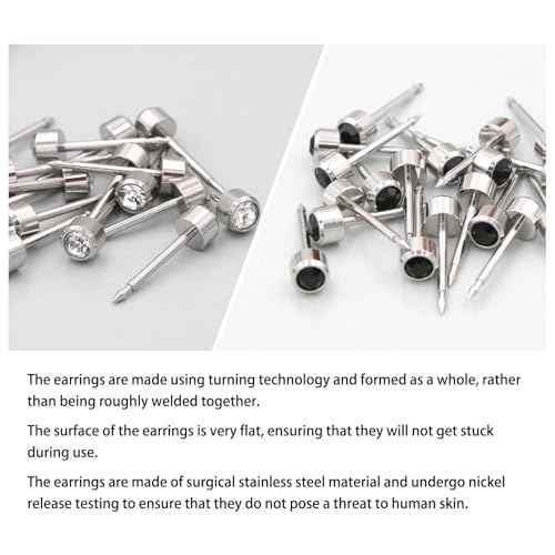 Ear piercing gun, Reusable Professional Ear Piercing Kits, 24 Surgical Grade Anti-sensitive Piercing Earrings, 10 Cubic Zirconia Fashion Earrings, 24 Alcohol Cotton Sheets (silver)