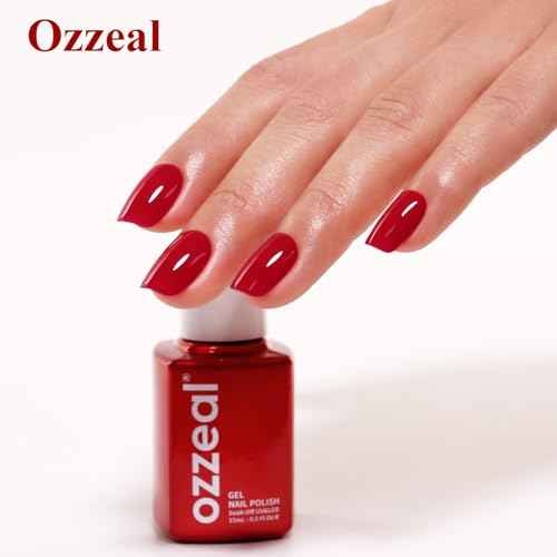 Ruby Red Gel Nail Polish, 0.5 Fl Oz, LED UV Gel, Christmas Red, Soak Off, Art Starter, Manicure Salon DIY Nail Polish
