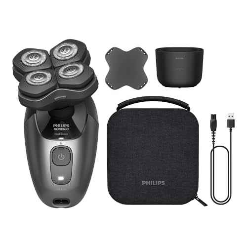 Philips Norelco Head Shaver Pro 7000 Series - Skull Shaver for Men and Women, 360° Flexing Head & ComfortCut Blades for Clean Shave, Gentle on Skin, Model HS7980/40