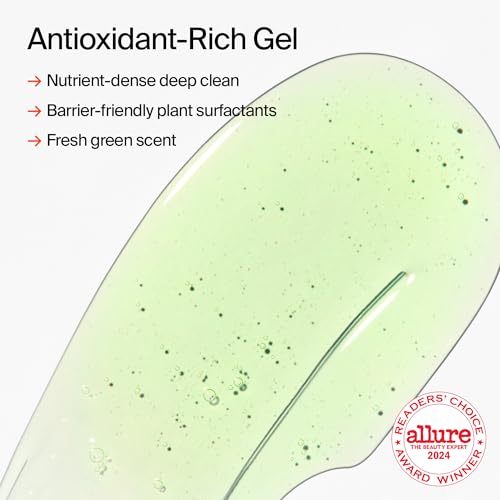 Youth To The People Superfood Facial Cleanser - Kale + Green Tea Daily Face Wash, Gentle Makeup Remover, with Soothing Antioxidants for Glowing Skin, pH Balance, Refillable