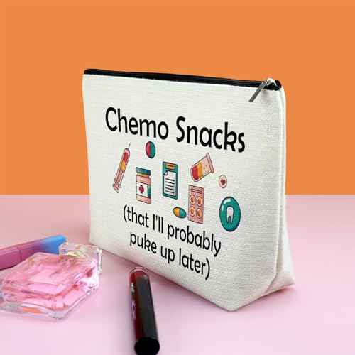 Chemo Snack Package for Women Chemotherapy Cancer Gift Chemo Nurse Gifts Makeup Bag Birthday Gift for Chemotherapy Patients Travel Pouch