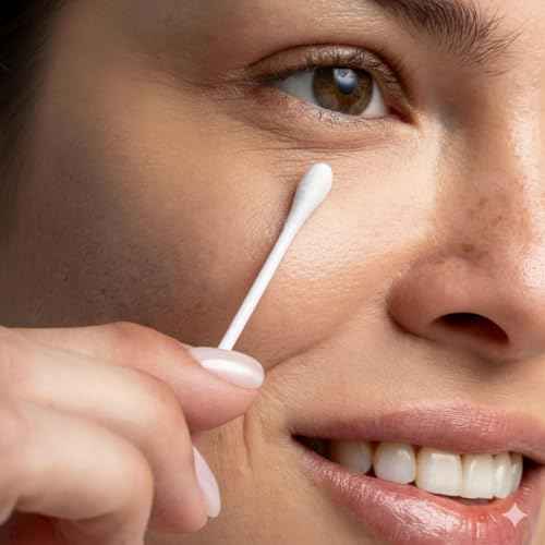 Cliganic Organic Cotton Swabs, 400 Count - 100% Pure Natural Cotton, Chlorine-Free Hypoallergenic, Soft, Gentle & Absorbent Paper Buds