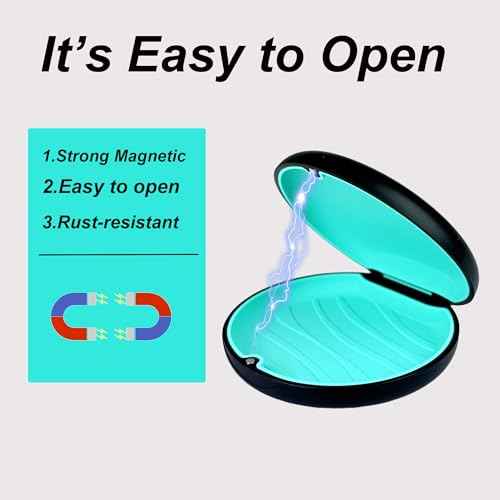2 Pack Aligner and Retainer Case,Compatible with Invisalign,Mouthguard Case Kits, Portable Aligner Cases with Chew Remover Tool and Brush, Black(Blue+Cyan Silicone)