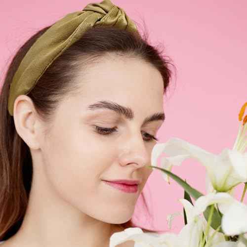 Madison Tyler Headbands for Women | Fashion Boho Top Knotted With Rhinestones Elastic Workout Hairbands | Outdoor and Party Non Slip