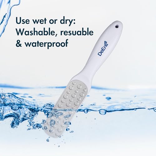 Metal Foot File, Professional Grade Stainless Steel, Salon Quality Callus Remover, Lightweight Foot Scrubber, Home Manicure and Pedicure Tools