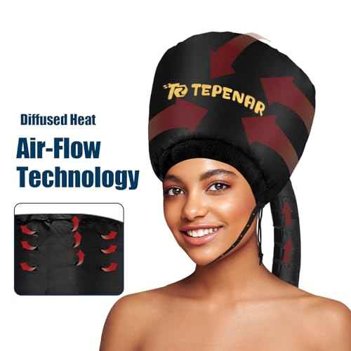 Hair Dryer Bonnet - Upgraded Extra Large Soft Adjustable Hooded Cap for Fast Hair Styling and Care