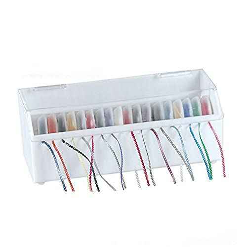 Easyinsmile Power Chain/Ligature Tie Organizer Case Dental Orthodontic Elastic Rubber Band Dispenser with Lid (Power Chain)