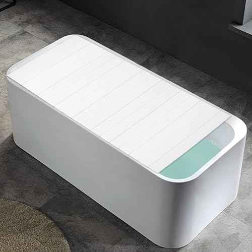 Foldable Bathtub Cover,70.9"x31.5" Shutter Bath Lid Freestanding Bathtub Covers Anti-dust Bathtubs Cover Insulation PVC Bathtubs for Home, Bathroom, Spa Experience (70.9"x31.5")