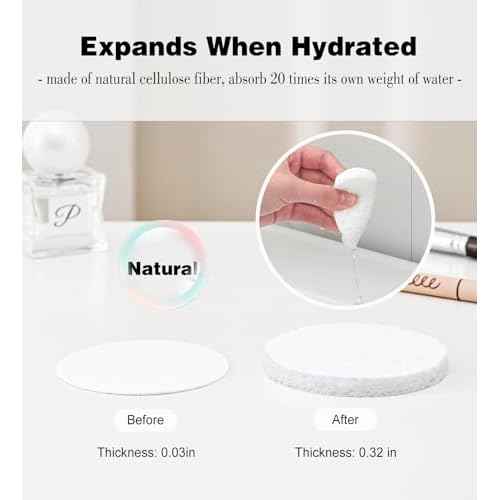 METUUTER 50 PCS Compressed Facial Sponges for Estheticians- 100% Natural Cellulose Face Sponge Professional Cosmetic Spa Sponges for Face Cleansing, Massage, Pore Exfoliating, Mask, Makeup Removal