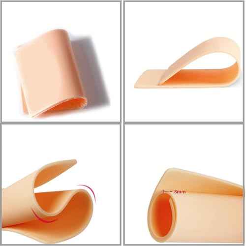 10Pcs Tattoo Skin 3MM - Urknall Fake Skin Blank Tattoo Practice Skins Double Sides Fake Skins Tattooing for Beginners and Tattoos Artists Tattooing Supplies