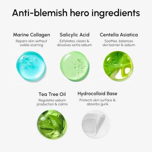 MAREE Invisible Pimple Patches - Clear Pimple Patches for Face - Hydrocolloid Acne Patches Anti Blemish - Zit Stickers for Face - Parches Para Acne - Pinple Zit Patches Pimple Stickers - 72 Dots