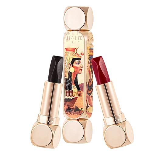 ANGGREK Lasting, Exquisite, Elegant 6 Color Lipstick, Double Head Colorful Matte Lipstick with Easy Removal, Great Makeup Lovers