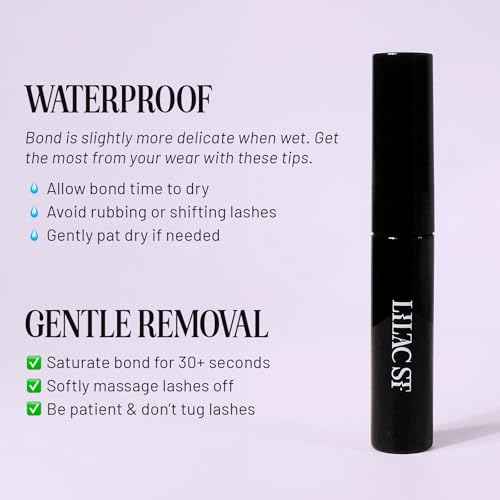 Lilac St - Eternal Bond (Black) - Lash Cluster Glue - Mini Mascara Wand Applicator - Strong & Flexible Hold - Waterproof - Sensitive Eyes Safe - Cruelty Free, Vegan, Women Founded - 0.16 fl oz