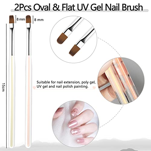 BQAN 5pc Nail Art Brush Set - Ombre, Design, UV Gel, Professional Nail Art Brushes