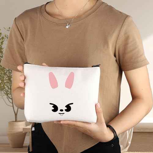 G2TUP Korean Stay Makeup Bag Korean Leebit Gifts Stay Cartoon Member Gifts Stay Merchandise (rabbit)