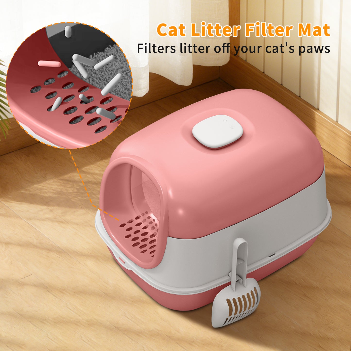 Self Pickup Cat Litter Box - Multiple Colors, Pet Furniture Tool