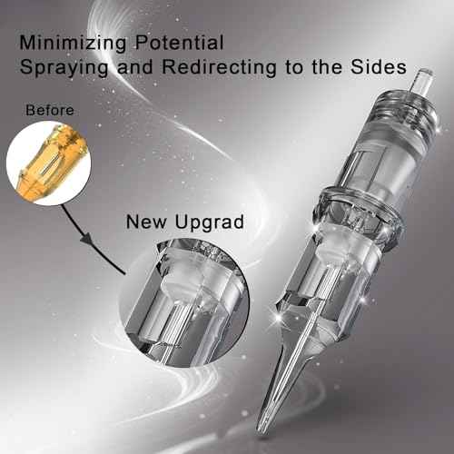YILONG Tattoo Needles Pro: Upgrade More Stable and Smooth, 20pcs Mixed Sizes #12 3RL 5RL 7RM 9RM Disposable Cartridge Needles, Round Liner and Round Magnum Needles for Tattoo Gun Machine