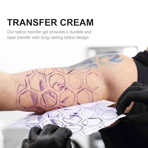 Tattoo Stencil Gel 150ml Tattoo Stencil Transfer Gel Solution, Tattoo Transfer Gel, Tattoo Application Solution for Transfer Paper Machine Stencils, Clear & Long-Lasting (150ml)