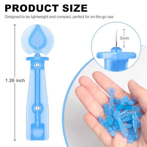 Sterile Pimple Needles, 50 Pcs Disposable Acne Needles and 72 Dots Acne Pimple Stickers - Effective Blemish & Blackhead Removal Tools for Clear Skin