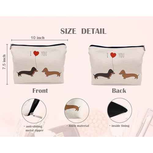 Dachshund Gifts: Makeup Bag, Wiener Dog Gifts for Women