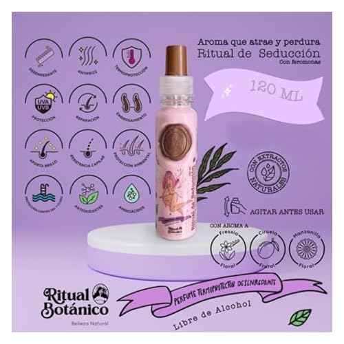 Keratina Ritual Botanico 250ML & Termo Protector 120ML Incluye Cepillo Aplicador & Manual de Instrucciones | Alisado Progresivo Organico Vegano Sin formol ni Amoniaco | Producto Colombiano