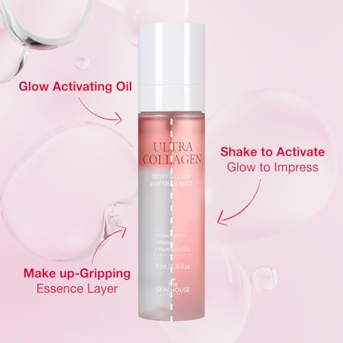 [the SKIN HOUSE] K-Beauty Face Mist & Collagen Cream Gift Set ? Hydrating Ampoule Spray and Ultra Long Lasting Moisturizer Duo, Holiday Stocking Stuffer for All Ages, Christmas Gift for Her