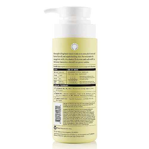 Naturium Bio-Lipid Restoring Moisturizing Body Lotion with Shea Butter, Fragrance Free, 14 oz (Duo 2-Pack)