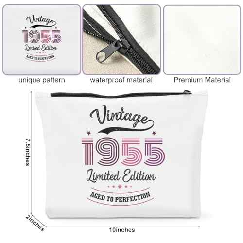 70th Birthday Gifts for Women Funny Makeup Bag 70th Birthday Decorations Party Favors Happy Anniversary Birthday Gifts for 70 Year Old Woman Grandma Sister Aunt Stepmom Cosmetic Bag