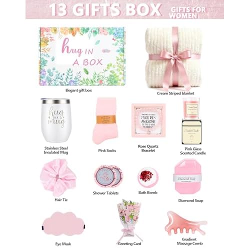Self Care Gifts for Women - Birthday Gift Basket for Mom, Sister & Best Friend | Spa Set, Sympathy Gift Box, Get Well Soon Care Package, Thank You or Mother¡¯s Day Unique Present