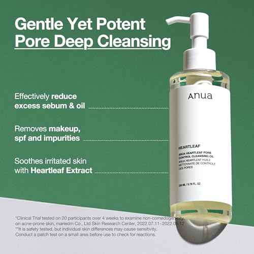 Anua Heartleaf Pore Control Cleansing Oil, Oil Cleanser for Face, Makeup Blackhead Remover, Korean Skin Care 6.76 fl oz(200ml) (original)