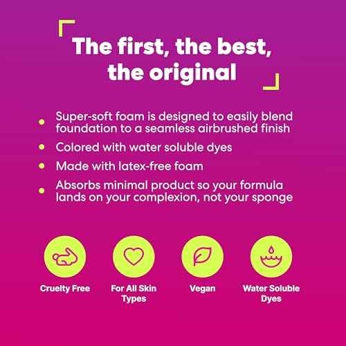 Beautyblender¢ç | Original Pink Beauty Blender Makeup Sponge, Super-Soft Foam Easily Blends Foundations, Powders & Creams, Made in USA, Reusable, Washable, Streak Free Application, Vegan, Cruelty Free