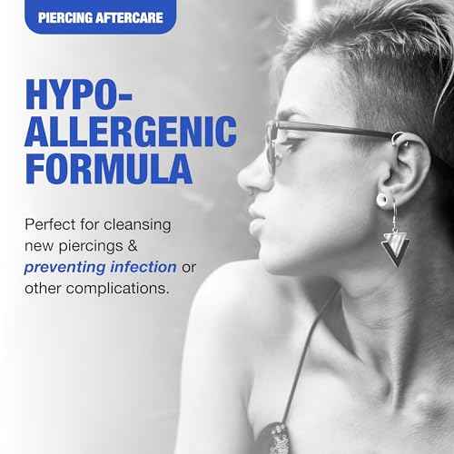 H2Ocean Sea Salt Body Piercing Spray - Saline Piercing Spray for Piercings & Body Modifications - Drug-, Preservative- & GMO-Free Vegan Piercing Aftercare - 6 oz