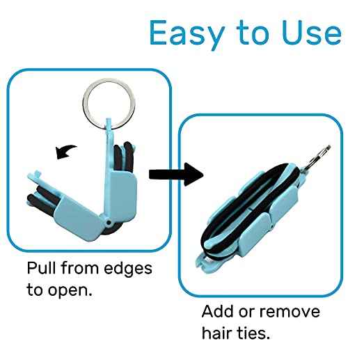 Portable Holder: Stylish Hair Tie Organizer With 3 Bonus Ties