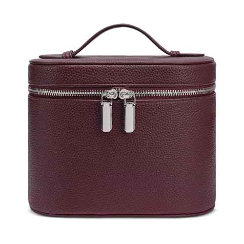 Makeup Bag, Travel Make up Case with Compartments and Handle, Portable Cosmetic Organizer Bags,Toiletry Bag for Women