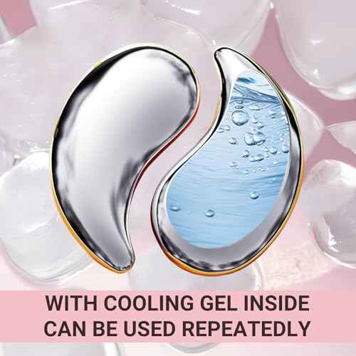 Mini Cooling Eye Pad for Puffy Eyes - Unbreakable Stainless Steel Eye Mask for Anti-Aging, Wrinkles and Puffiness Relief - Hot or Cold Therapy - Suitable for All Ages (Silver)