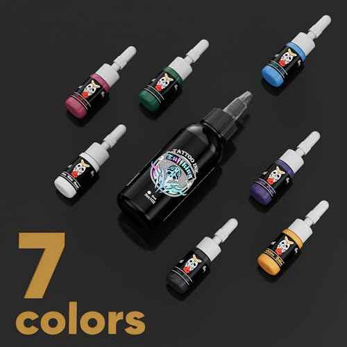 Professional Tattoo Gun Machine Kit, Wireless Rotary Tattoo Pen with 1,600 mAH Digital LED Display, Complete Beginner Tattoo Set with 20Pcs Cartridge Needles