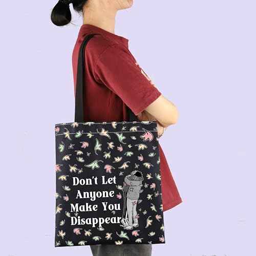 FOTAP LGBTQ Gift Hi Leaves Tote Bag Spotify Inspired Gift Nick and Charlie Gifts BL Boys Love Gifts (disappear blk)