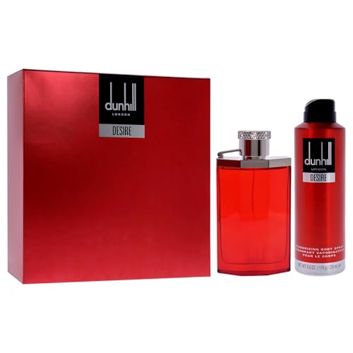 Alfred Dunhill Desire Red for Men - 2 Pc Gift Set 3.4oz EDT Spray, 6.0oz Deodorant Spray