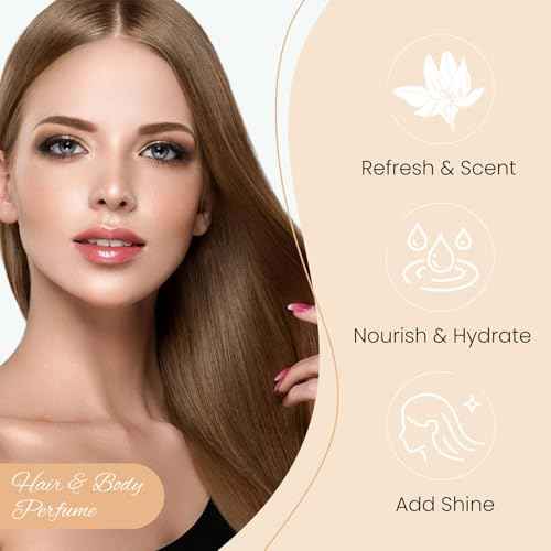 Hair Perfume for Women Vanilla Pheromone, Hair & Body Shine Spray Nourishing and Hydrating Mist Fragrance, Eau Parfum Long Lasting & Add Shine Portable, Light Perfume, 30 ml