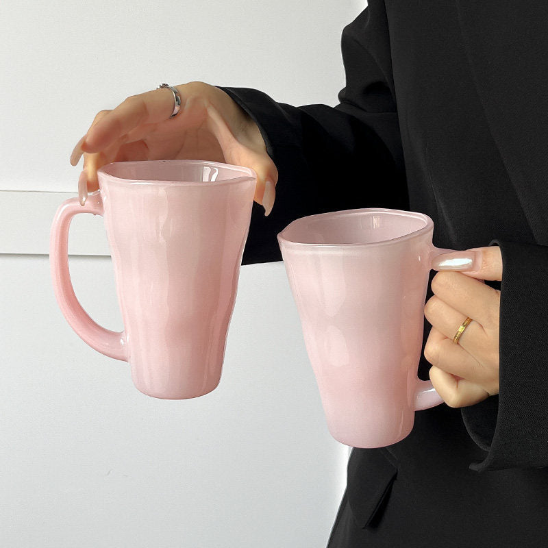 Minimalist Glass Mug 360ml - Colorful Household Drinkware Set