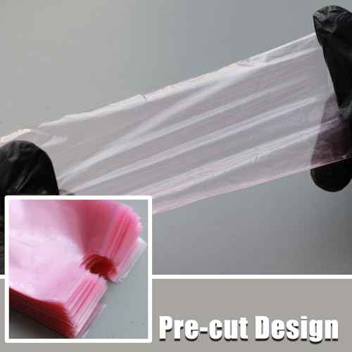 Large Pen Bags with Grip Tape Wraps - NAQASE 200pcs Pink Large Machine Pen Covers Pen Sleeves Covers Wrap and 3pcs Bandages Elastic Grip Tape Wraps