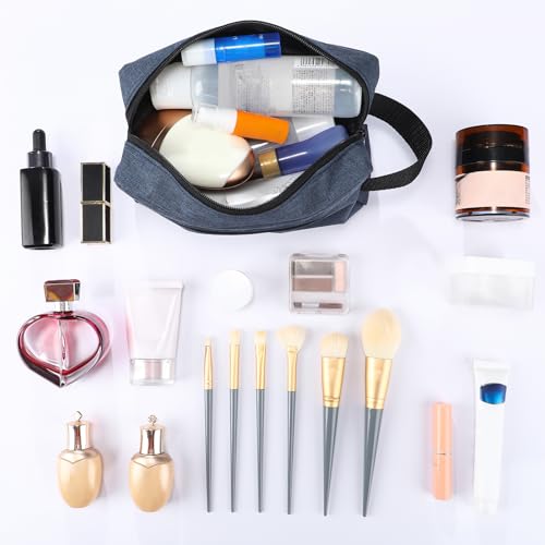 Sanwuta 8 Pcs Travel Toiletry Bag for Men Waterproof Grooming Bag Portable Cosmetic Storage Makeup Pouch Organizer with Large Capacity Groomsmen Gifts for Wedding Day
