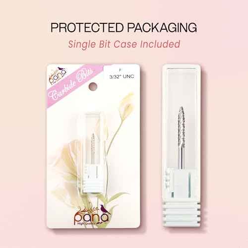 Pana 3/32" Under Nail Cleaner Safety Nail Carbide Bit - For Electric Dremel Drill Machine (Fine, Silver)