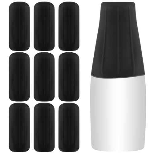 NACHLYNN 10 Pack Silicone Bottle Covers Black Silicone Travel Size Container Sleeves Travel Bottle Covers Reusable Travel Sleeves for Toiletries for Men Women Travel Toiletry Bag Accessories