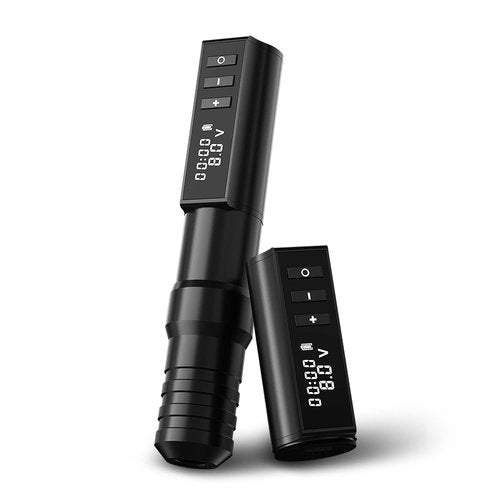 Wireless Tattoo Machine - Rotary Tattoo Cartridge Pen Custom Coreless Motor 2400mAh Power Supply Digital LED Display Professional for Tattoo Artist