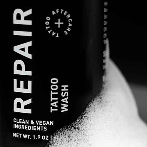 Tattoo Aftercare Soap - Tattoo Soap for New Tattoo - Fragrance Free Tattoo Foam Wash - Unscented Tattoo Cleaner Made with Clean + Vegan Ingredients, 2oz
