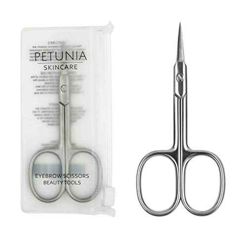 Professional Small Grooming Manicure Cuticle Scissors for Facial Hair, Nail, Moustache, Eyebrow, Eyelash, Nose, Ear, Beauty, Men and Women, Stainless Steel