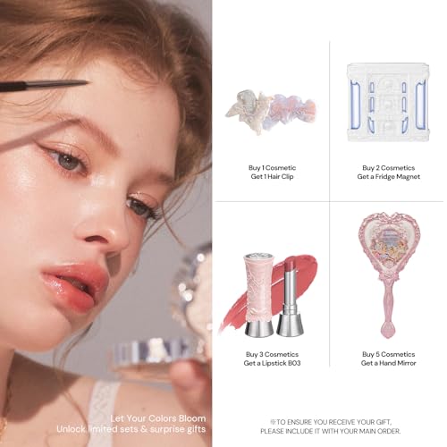 Flower Knows [GIFT] Swan Ballet Shine Lipstick,Hydrating Solid Lip Gloss,Moisturizing Nude peachy Tinted Lip Balm-Long Lasting Lip Gloss in Balm for Girls&Women,Vegan & Cruelty-Free(B03 Sweet Heart)
